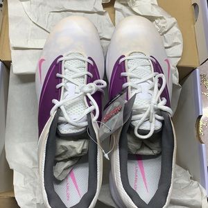 New Nike golf shoes size ten (10) white and purple